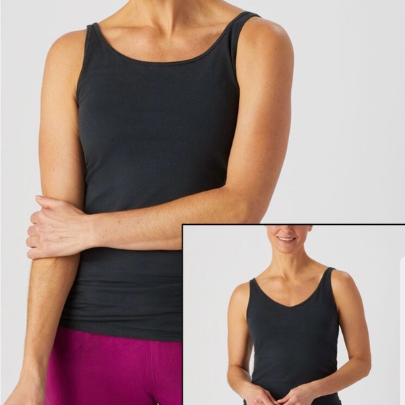 Felina Black Tank Top Large NWOT | Soft Stretch Layering Essential - Picture 1 of 1